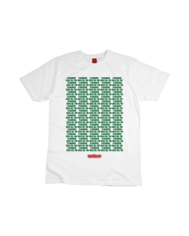 Stubbine® White #2 Plagiarism Could Kill You Tee
